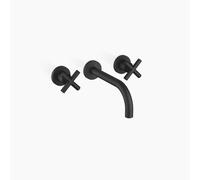 Dornbracht TARA Mezclador mural para lavabo sin juego de desagüe, 190 mm de proyección, 36712892-33, Color: Negro Mate