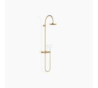 Dornbracht TARA Showerpipe con mezclador de ducha, sin teleducha, ducha de pie de proyección 420 mm, 26632892-28, Color: latón cepillado
