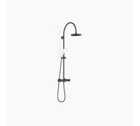 Dornbracht TARA Showerpipe con termostato de ducha sin ducha de mano, 220mm, flowReduce, 34458892-33, Color: Negro Mate