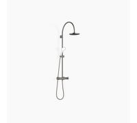 Dornbracht TARA Showerpipe con termostato de ducha sin ducha de mano, 220mm, flowReduce, 34458892-99, Color: Platino oscuro mate