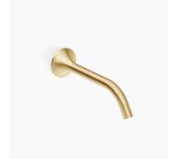 Dornbracht VAIA caño de lavabo mural, sin juego de desagüe, proyección 190mm, 13800809-28, Color: latón cepillado