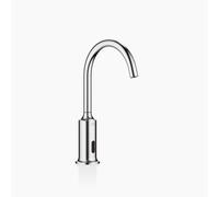 Dornbracht VAIA grifería de lavabo, función eléctrica de apertura y cierre, sin juego de desagüe, funcionamiento con pilas/batería, 44521809-93, Color: Cromado cepillado