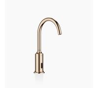 Dornbracht VAIA grifería de lavabo, función eléctrica de apertura y cierre, sin juego de desagüe, funcionamiento con pilas/batería, 44521809-27, Color: Oro claro cepillado