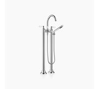 Dornbracht VAIA Mezclador de dos orificios para bañera, instalación independiente, set de ducha de mano, mango de palanca, proyección 221mm, 25943819-00, Color: cromado