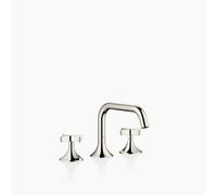 Dornbracht VAIA mezclador de lavabo de tres agujeros con juego de desagüe, maneta en cruz, 165mm de proyección, 20705809-08, Color: de platino