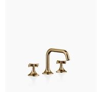 Dornbracht VAIA mezclador de lavabo de tres agujeros con juego de desagüe, maneta en cruz, 165mm de proyección, 20705809-39, Color: Latón oscuro cepillado