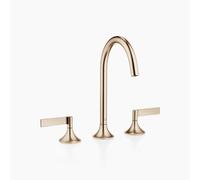 Dornbracht VAIA Mezclador de lavabo de tres orificios con juego de desagüe, maneta de palanca, proyección 168mm, 20713819-46, Color: Champán cepillado