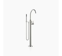 Dornbracht VAIA Mezclador monomando de bañera, tubo vertical para instalación independiente con juego de ducha con manguera, proyección 281mm, 25863809-06, Color: Mate platino