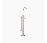 Dornbracht VAIA Mezclador monomando de bañera, tubo vertical para instalación independiente con juego de ducha con manguera, proyección 281mm, 25863809-08, Color: de platino