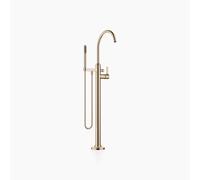 Dornbracht VAIA Mezclador monomando de bañera, tubo vertical para instalación independiente con juego de ducha con manguera, proyección 281mm, 25863809-46, Color: Champán cepillado