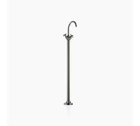 Dornbracht VAIA Mezclador monomando de lavabo con tubo vertical sin juego de desagüe, asas en cruz, proyección 202mm, 22585809-19, Color: Cromo oscuro