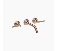 Dornbracht VAIA mezclador mural para lavabo sin juego de desagüe, maneta de palanca, proyección 190mm, 36712819-42, Color: bronce cepillado