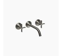 Dornbracht VAIA mezclador mural para lavabo sin juego de desagüe, maneta en cruz, proyección 190mm, 36712809-99, Color: Platino oscuro mate