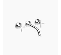 Dornbracht VAIA mezclador mural para lavabo sin juego de desagüe, maneta en cruz, proyección 190mm, 36712809-00, Color: cromado