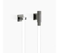 Dornbracht WATER TUBE Kneipp codo de conexión a la pared con válvula, con soporte para manguera, 27821979-99, Color: Platino oscuro mate