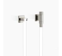 Dornbracht WATER TUBE Kneipp codo de conexión a la pared con válvula, con soporte para manguera, 27821979-06, Color: Mate platino