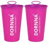 DORNNA - 2X1 Vaso Plegable 200ml para Trail Running y Senderismo, Vaso de Hidratación BPA FREE, Botella de Agua Reutilizable Muy Resistente. (Rosa Soft Cup)