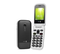 Doro 2404 6,1 cm (2.4") 100 g Negro, Blanco Característica del teléfono - Teléfono móvil (Concha, SIM Doble, 6,1 cm (2.4"), 0,3 MP, 1000 mAh, Negro, Blanco)