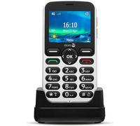 Doro 5860 4G Teléfono Móvil para Mayores con Teclas Numéricas Parlantes, Cámara, Botón SOS y Base de Carga [Versión Española] (Blanco)