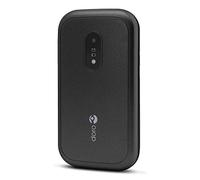 Doro 6040 Teléfono Móvil 2G con Tapa para Mayores con Teclas Grandes, Botón SOS con Geolocalización y Base de Carga [Versión Española] (Negro)