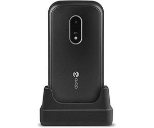 Doro 7030 Teléfono móvil Desbloqueado Dual SIM 4G fácil de Usar para Personas Mayores con Whatsapp, Facebook, ubicación GPS y Cuna incluida (Negro) [Versión británica e Irlandesa]