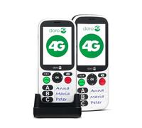 Doro 780X IUP Teléfono Móvil 4G Dual SIM para Mayores con Teclado Simplificado, Botón de Asistencia, GPS, Alarma de Caída, Ideal para Pérdida de Memoria [Versión Española] (Blanco)