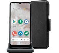 Doro 8100 Plus 4G Smartphone Android Seniores - Teléfono Móvil para Mayores - Fácil - Resistente al Agua - Triple Cámara 13MP - Pantalla 6.1" - Botón SOS - GPS - 2GB +32GB - Base Carga - Funda