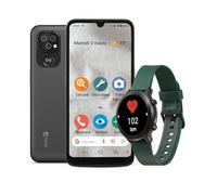 Doro 8100 + Smartwatch - 4G Smartphone Android para Mayores - Teléfono Móvil - Fácil - Resistente al Agua - Triple Cámara 13MP - Pantalla 6.1" - Botón SOS con GPS - Reloj Inteligente - Hombre - Mujer