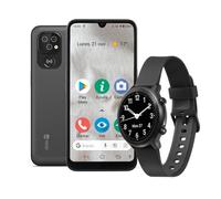 Doro 8100 + Smartwatch - 4G Smartphone Android para Mayores - Teléfono Móvil - Fácil - Resistente al Agua - Triple Cámara 13MP - Pantalla 6.1" - Botón SOS con GPS - Reloj Inteligente - Hombre - Mujer