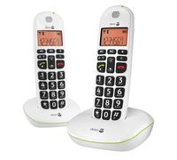 DORO PhoneEasy 100w Duo teléfono inalámbrico DECT con pantalla - Blanco