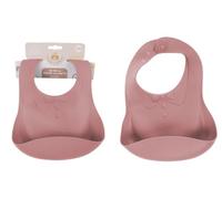 DORON & CHARLIE - Babero - Comida de Bebé - 056601 - Rosa - Silicona - Diseño de Traje - Ajustable - Impermeable - Lavable - Impermeable - 1era Edad - Babero Suave - Puericultura - A partir de 3 meses
