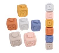 DORON & CHARLIE - Juego de 6 Cubos para Apilar - Los Cubos de Doron - 056342 - Silicona - Apilamiento - Juguete para Niños - Accesorio de Puericultura - Bebé - 1ra Edad - A Partir de 18 Meses