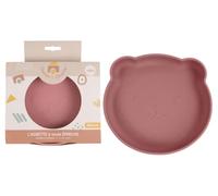 DORON & CHARLIE - Plato de Sopa - Comida para Niños - 056720 - Rosa - Silicona - Ventosa - Compatible con Microondas - Lavadora - Fácil de Limpiar - Plato para Bebé - A partir de 6 meses
