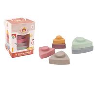DORON & CHARLIE - Torre de Triángulos para Apilar - La Torre de Charlie - 056345 - Silicona - Apilamiento - Juguete para Niños - Accesorio de Puericultura - Bebé - 1ra Edad - A Partir de 12 Meses