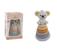 DORON & CHARLIE - Torre Koala - Alto Como 6 Manzanas - 056343 - Colores Surtidos - Silicona - Apilamiento - Juguete Para Niños - Accesorio de Puericultura - Bebé - 1ra Edad - A partir de 12 meses