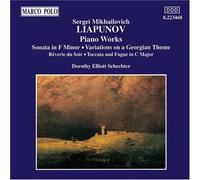 Dorothy Elliott Schec Liapunov: Piano Works Sonata in F M (CD) (Importación USA)