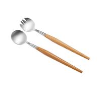 Dorre Cubierto de ensalada Sico 28 cm acero inoxidable-acacia