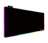 DORRISO Alfombrilla de Ratón Gaming RGB Extra Grande XXL 900x400 mm Juego Alfombrilla Raton Suave Impermeable con Base de Goma Antideslizante para Gamers Ordenador PC Laptop Negro