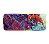 DORRISO Alfombrilla de Ratón RGB Grande XLL 800x300x4 mm Gaming Alfombrilla Raton RGB Impermeable con Base de Goma Antideslizante Mouse Pad para Gamers Ordenador PC y Laptop Bestia