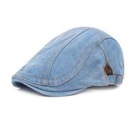 DORRISO Hombres Gorra Plana Aire Libre Beret Cómodo Ligero Gorra Plana Driving Boina Caza Newsboy Cap Primavera Verano Otoño Viaje Casual Montañismo Hombres Boinas Azul B