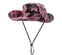 DORRISO Hombres Mujer Sombrero para el Sol UPF 50+ Anti-UV Vacaciones Viaje Playa Gorro de Pesca, Talla única Sombrero Rosado