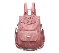 DORRISO Mochila de Mujer Bolso Moda Backpack Cómoda Bolsa de Viaje Bolsa Ligera Casual Vacaciones Bolsas de Hombro Impermeable Cuero de PU Mochila de Señoras Rosa