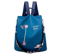 DORRISO Mochila de Mujer Lindo Nylon Bolso Anti-Robo Bolsa de Viaje Bolsa Gran Capacidad Ligera Vacaciones Bolsas de Hombro Backpack Mochila de Señoras Azul