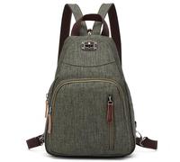 DORRISO Mochila de Mujer Moda Bolso Casual Pequeña Bolsa de Viaje Bolsa Ligera Bolso de la Universidad Vacaciones Bolsas de Hombro Impermeable Mochila de Señoras Verde