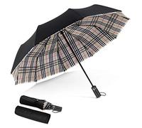 DORRISO Paraguas Plegables Automáticos Mujer Hombres Plegable Paraguas Portátil Viajar Antiviento Impermeable Unisexo