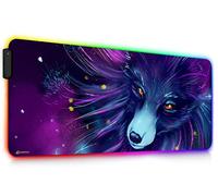 DORRISO RGB Alfombrilla de Ratón Gaming 12 Modos de Luces 900x400x4mm XXL LED Alfombrilla de Ratón Extra Grande Superficie Impermeable Base de Goma Antideslizante Gamers Ordenador PC Laptop Juegos