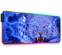 DORRISO RGB Alfombrilla de Ratón Gaming 12 Modos de Luces 900x400x4mm XXL LED Alfombrilla de Ratón Extra Grande Superficie Impermeable Base de Goma Antideslizante Gamers Ordenador PC Laptop Juegos