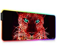 DORRISO RGB Alfombrilla de Ratón Gaming 12 Modos de Luces 900x400x4mm XXL LED Alfombrilla de Ratón Extra Grande Superficie Impermeable Base de Goma Antideslizante Gamers Ordenador PC Laptop Juegos