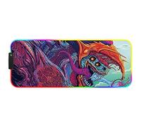 DORRISO RGB Alfombrilla de Ratón Juego Grande 800x300x3 mm XL Gaming Alfombrilla Raton RGB Impermeable con Base de Goma Mouse Pad para Gamers Ordenador PC Laptop Bestia