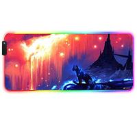 DORRISO RGB Alfombrilla de Ratón Juegos Extra Grande 800x300 mm XXL Impermeable con Base de Goma Antideslizante para Gamers Ordenador PC Laptop Juego Alfombrilla Raton Cielo B